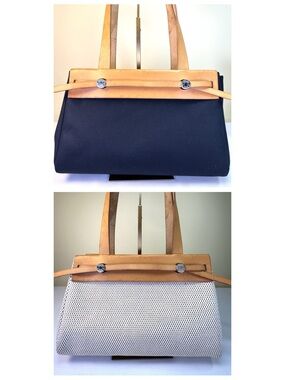 Hermes Square H 2004 Herbag 2-in-1 Set Interchangeable canvas bodies France COA